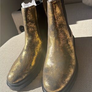 Polo by Ralph Lauren Gold Ankle Boots